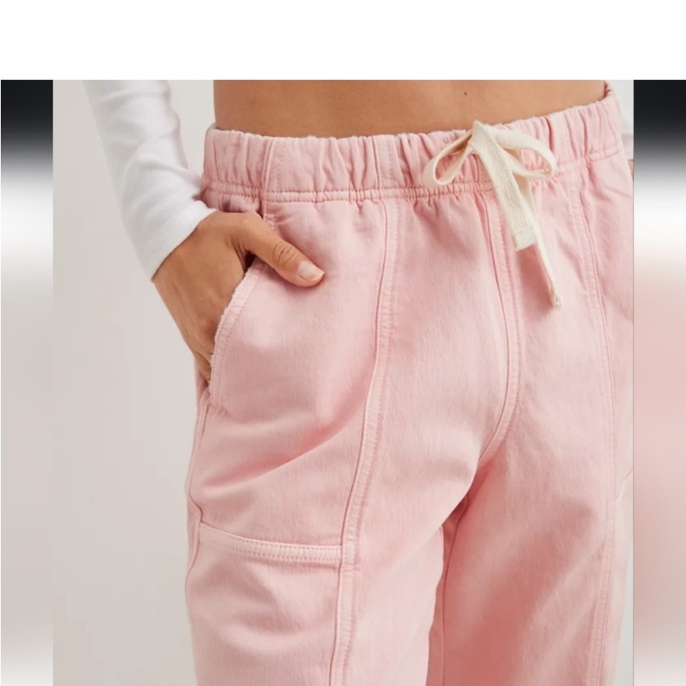 2 pairs of Aerie Pink Track Pants Relaxed Fit Joggers. - Picture 4 of 5